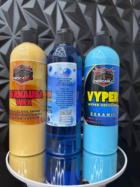 CARNAUBA WAX   + WASH & WAX + HIPER DRESSING