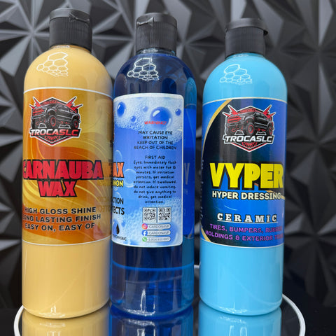 CARNAUBA WAX   + WASH & WAX + HIPER DRESSING