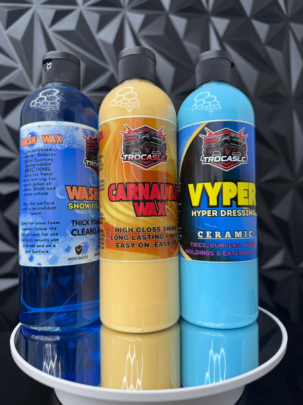 CARNAUBA WAX   + WASH & WAX + HIPER DRESSING